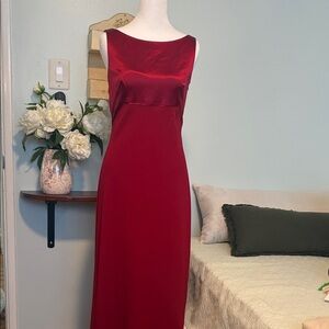 Ann Taylor Red Sleeveless gown